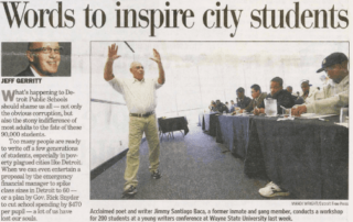 Words Poetry in Newspaper Article