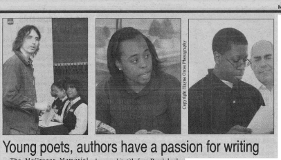 Young poets Program in Newspaper Article